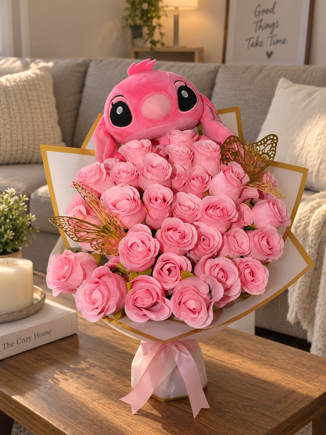 Stitch Bouquet Rosa