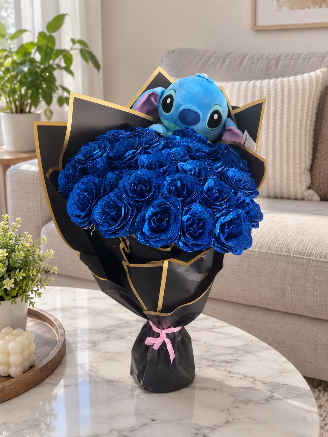 Stitch Bouquet Blau
